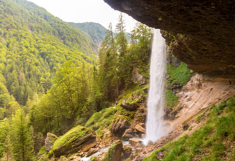 Peričnik waterval bij Kranjska Gora in Slovenië