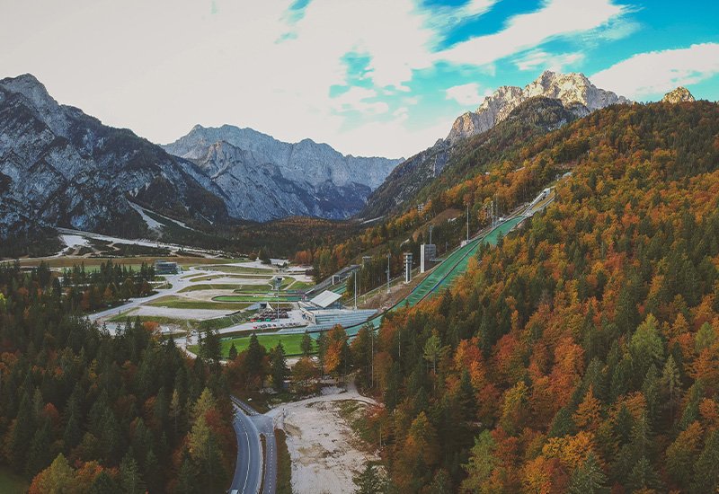 Planica bij de Tamar kloof vlakbij Kranjska Gora in Slovenië