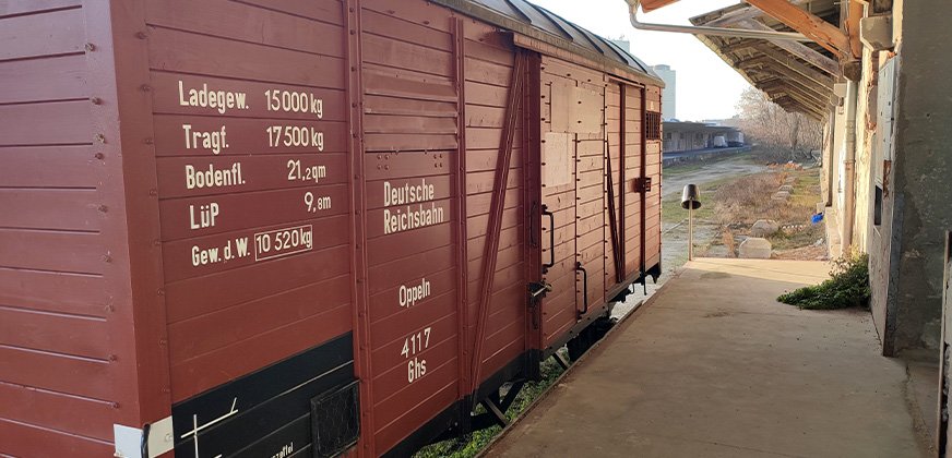 Transport trein van Concentratiekamp Stalag XVIII in Maribor Slovenië