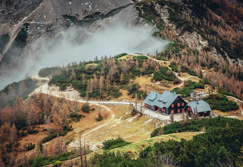 Vršič pas bij Kranjska Gora in Slovenië