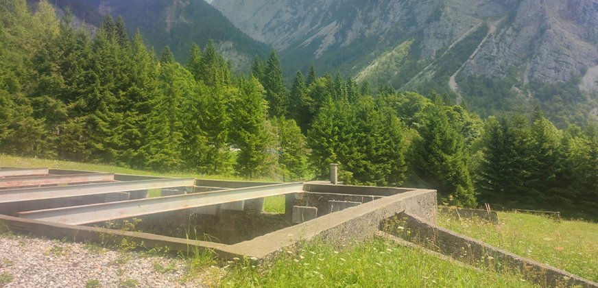 Concentratiekamp Ljubelj bij Tržič in de Karawanken van Slovenië