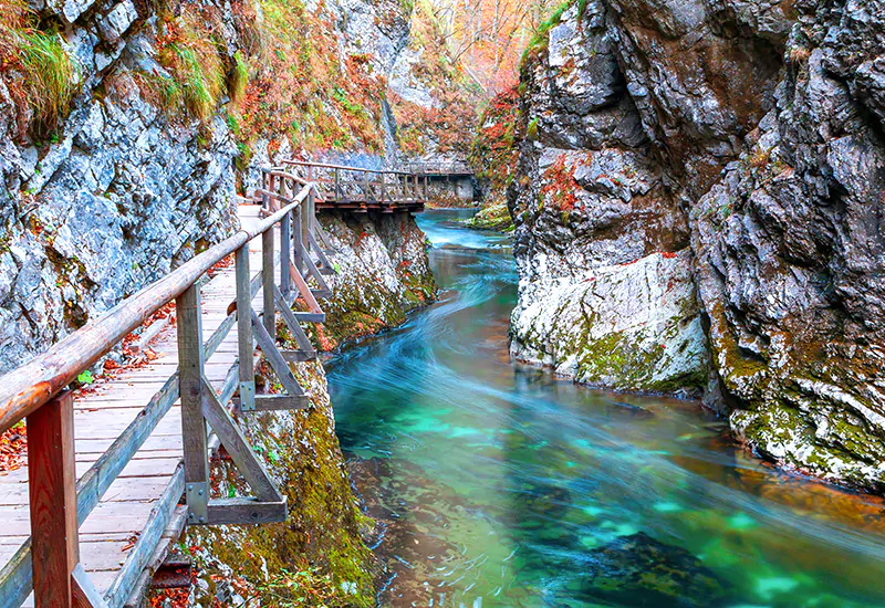 Vintgar kloof bij Triglav National Park