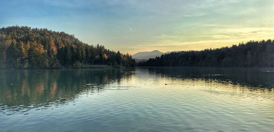 Het meer van Zbilje bij Škofja Loka