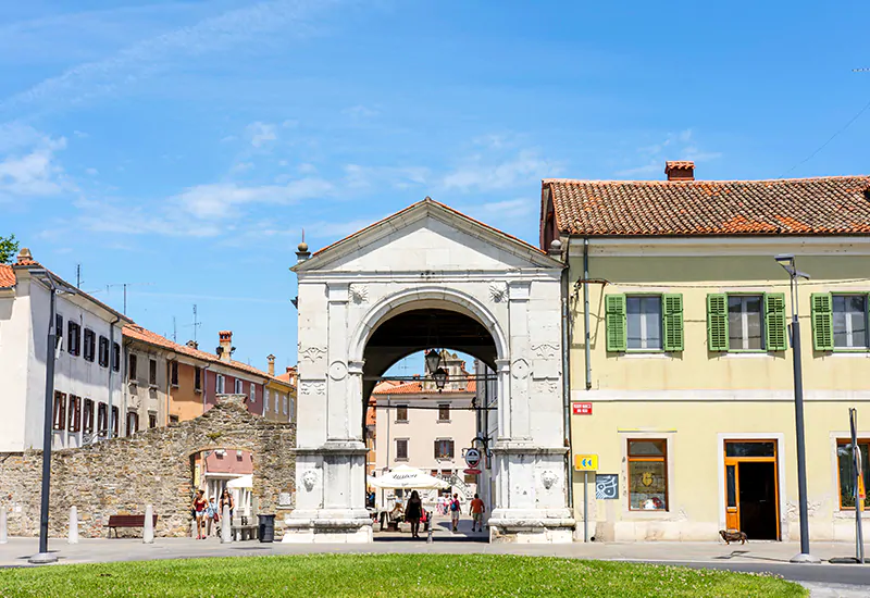 De Muda stadspoort van Koper in Slovenië